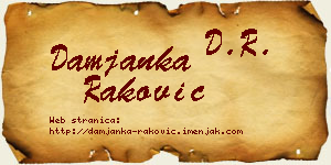 Damjanka Raković vizit kartica